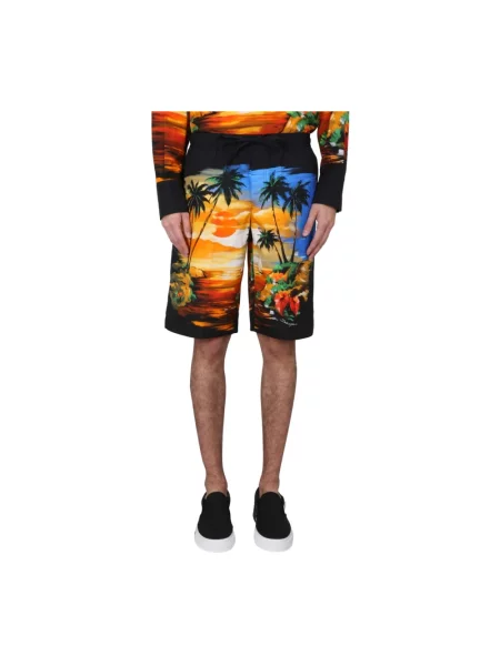 Jedwabne wielobarwność bermudy Dolce And Gabbana
