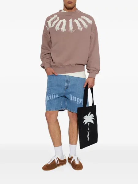Pulover Palm Angels cu imagine maro