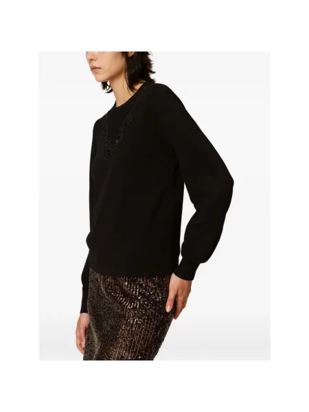 Sweter Twinset czarny