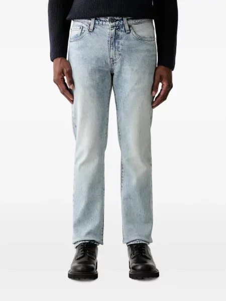 Decupat pantaloni scurți din denim Levi's® zdrențuiți cu talie înaltă albastru