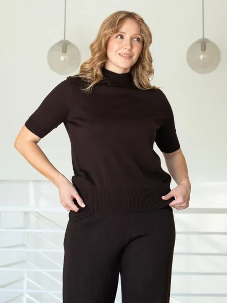 Джемпер Nita вовна/акрил коричневий