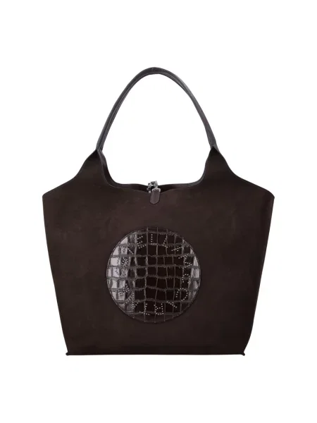 Shopperka Stella Mccartney z logo dwustronna brązowa