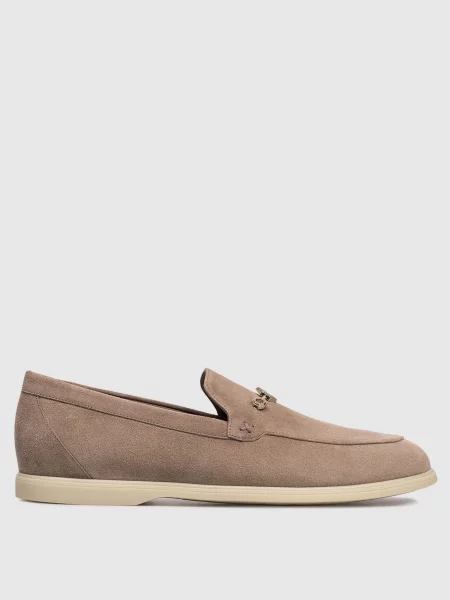 Замшевые лоферы Stefano Ricci коричневые