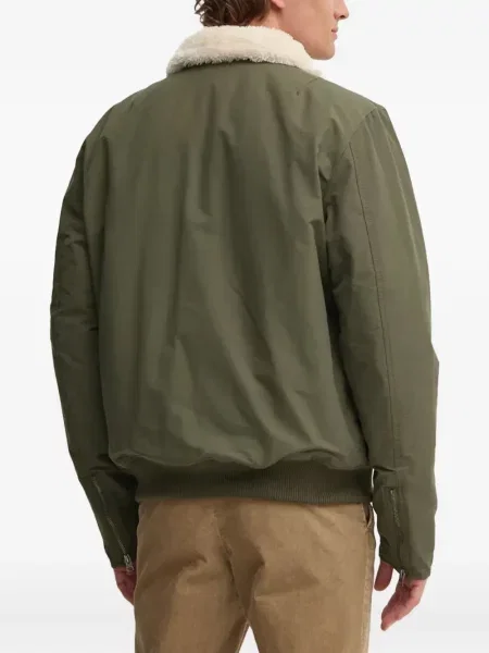 Gulerat blană artificială jachetă de blană Alpha Industries verde