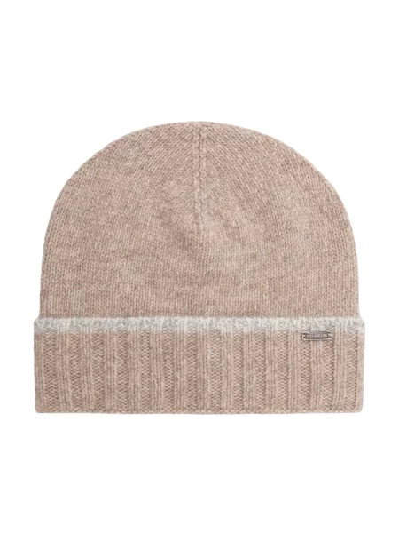 Paul&Shark czapka beanie z wełną brązowa