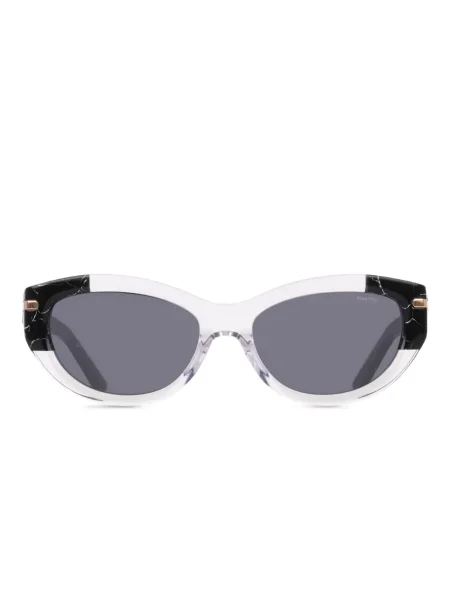 Ochelari de soare Nike cu chihlimbar cu imprimeu geometric albastru