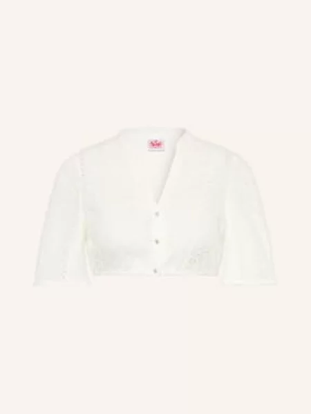 Spieth & Wensky Bluzka Dirndl Hilke Z Koronką Z Otworami weiss biała