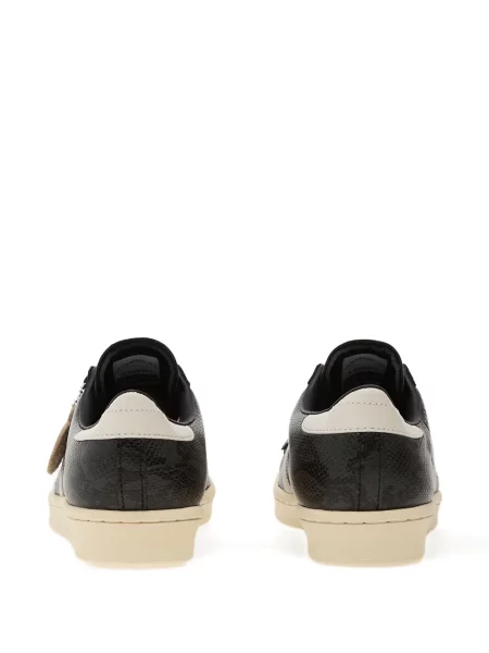 Sneakerși Adidas Campus cu imagine alergare din piele de căprioară negru