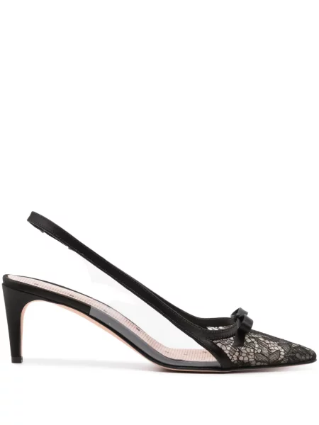 Полуотворени обувки Red(v) с дантела черно