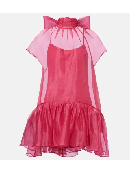 Rochie Simkhai cu funde din organza roz