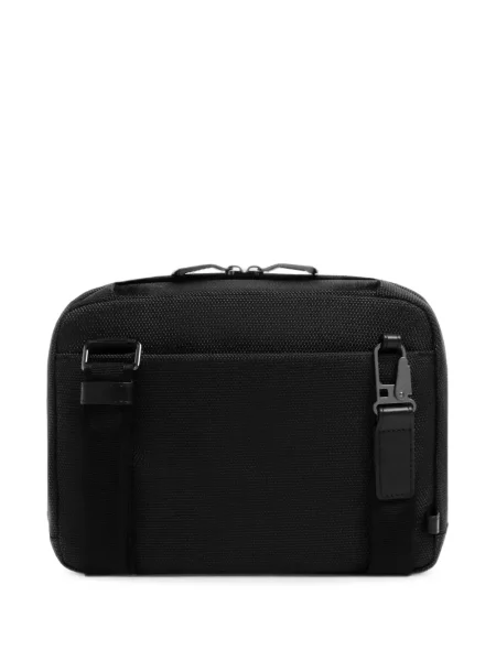 Crossbody torba Piquadro s autogramom crna