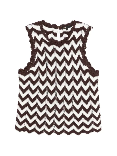 Croșetat top Maje maro