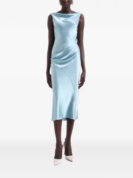 Rochie midi Nina Ricci asimetrică albastru