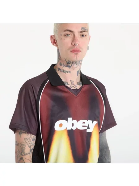 Футбол тениска Obey Clothing от джърси червено