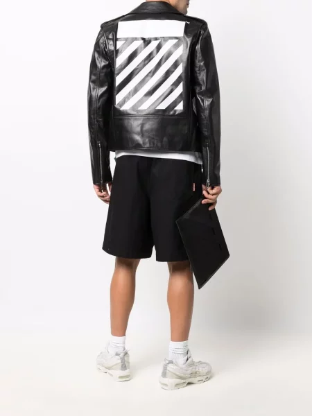 Kurtka Off-white z nadrukiem biker
