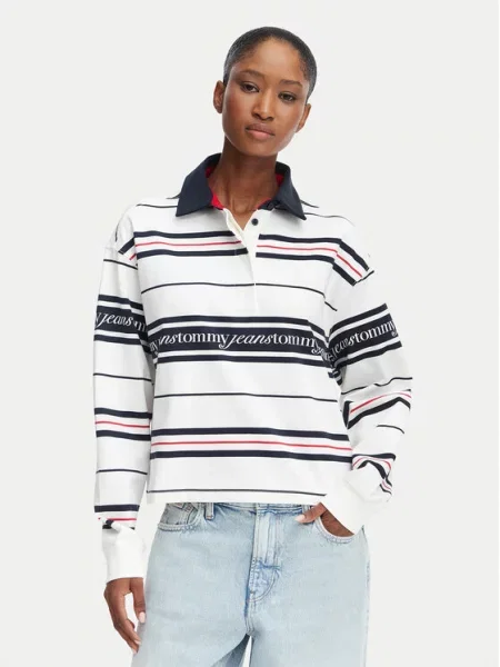 Tommy Jeans Polo marškinėliai balta