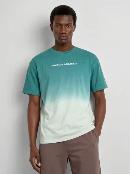 Under Armour Oversized Tričko Ua Heavyweight Gradient / mátová zelená
