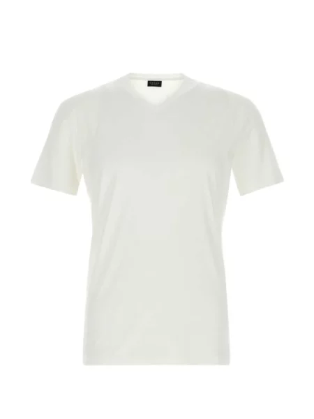 Tricou Gucci cu decolteu în V alb