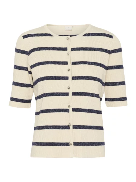 Kaffe Geacă tricotată KAmorita albastru noapte / murdar alb