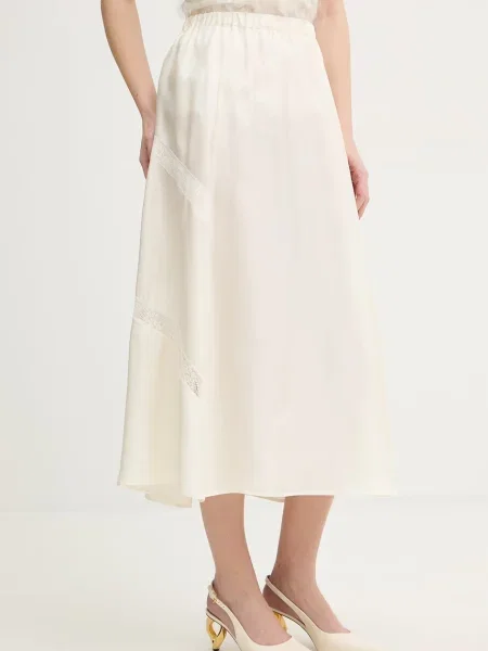 Marella fustă de mătase MLMOSPITE bej