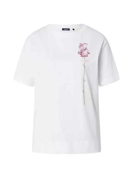 JOOP! Tricou Tate verde deschis / roz pastel / roz închis alb