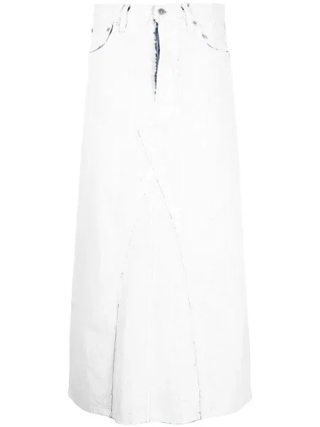Fustă din denim Maison Margiela alb