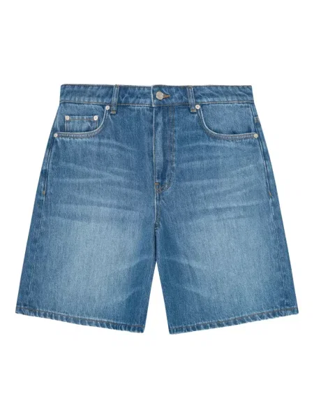 Pantaloni scurți din denim Ganni albastru