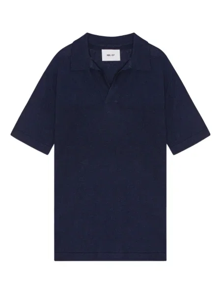Tricou Nn07 cu decolteu în V albastru