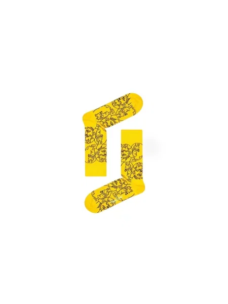 Happy Socks Beatles Lines Sock Unisex Skarpetki Happy Socks Size: żółty