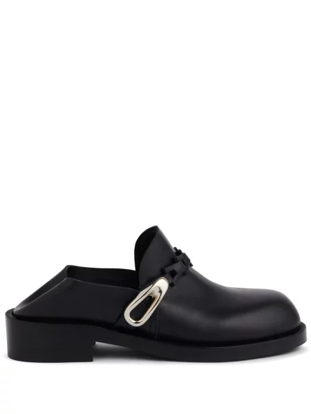 Papuci tip mules Rabanne din piele negru