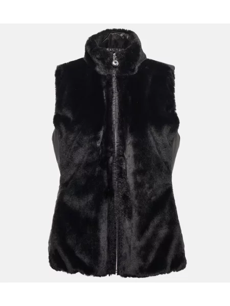 Sztuczne futro kamizelka Jet Set czarna