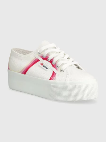 Superga Teniși Round Stripes alb