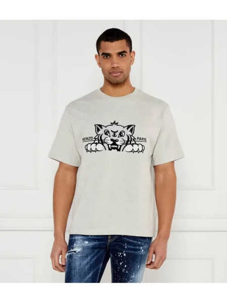 Kenzo Póló HAPPY TIGER | Oversize fit szürke