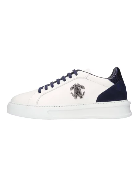 Sneakersy Roberto Cavalli skórzane białe
