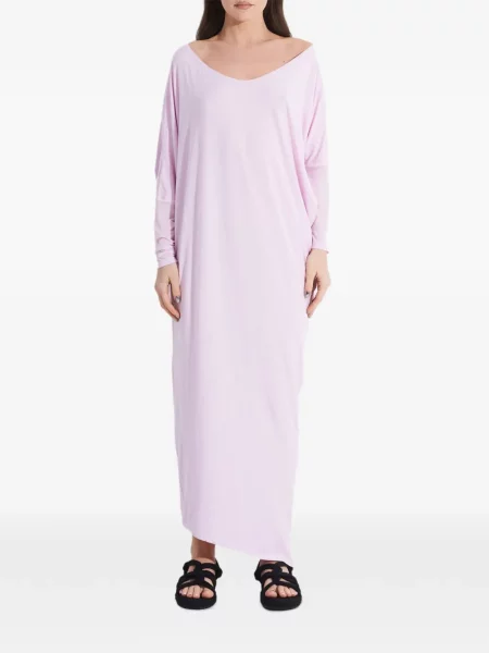 Rochie maxi Tessitura Body Couture drapată roz