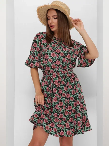 Сукня міні MarSe софтшел чорний