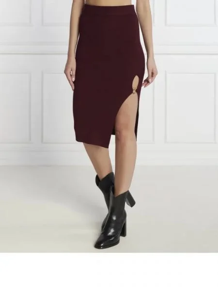 Pinko De lână fustă bordo