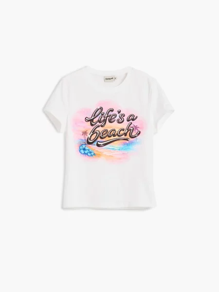 Desigual Tricou mai multe culori alb