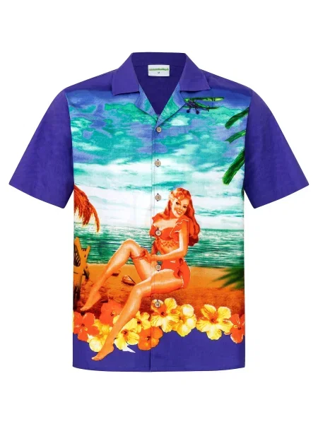 Hawaiihemdshop.de Košulja Hawaiihemd Beach Girl' plava