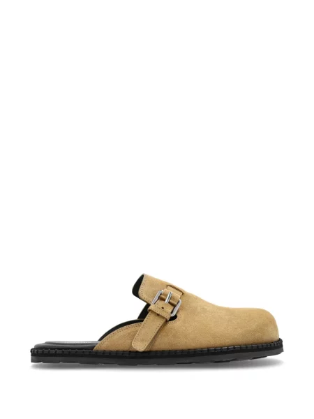 Papuci tip mules Moschino din piele de căprioară