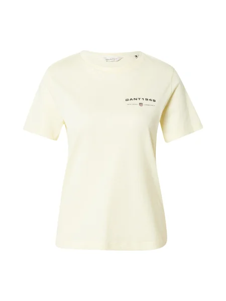 GANT Tricou galben deschis negru