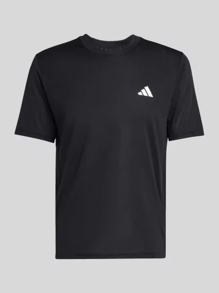 Koszulka z nadrukiem logo krój regular fit Adidas Training czarna