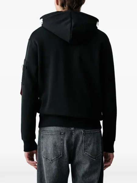 Hanorac cu glugă Alpha Industries negru