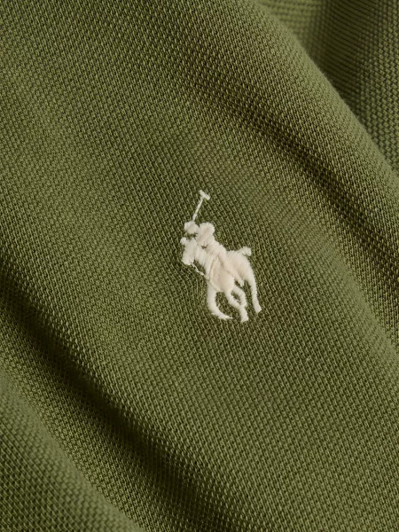 Koszulka polo Polo Ralph Lauren z okrągłym dekoltem z autografem z kapturem zielona