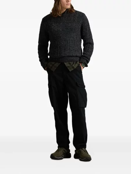 Briaunotas pusiau užtrauktukas zomšinės bokseriai Polo Ralph Lauren balta
