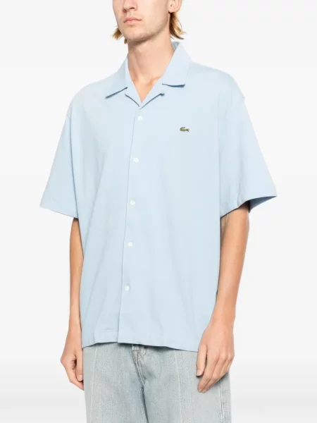 Cămașă Lacoste cu broderie albastru