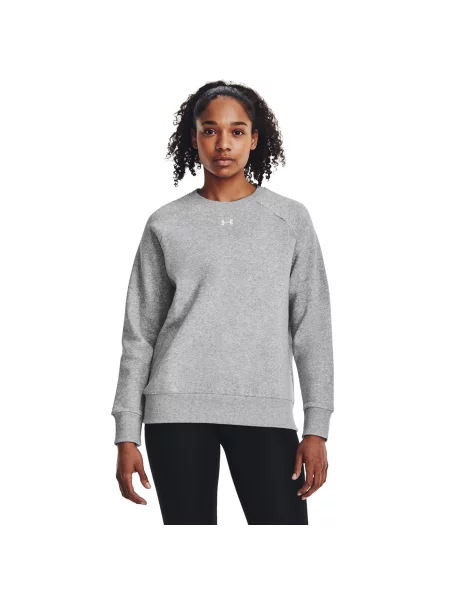 Bluza Under Armour Rival Fleece Crew Mod Gray Light Heather L biały