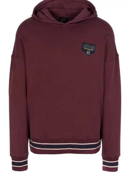 Mikina s kapucí Armani s kapucí červená