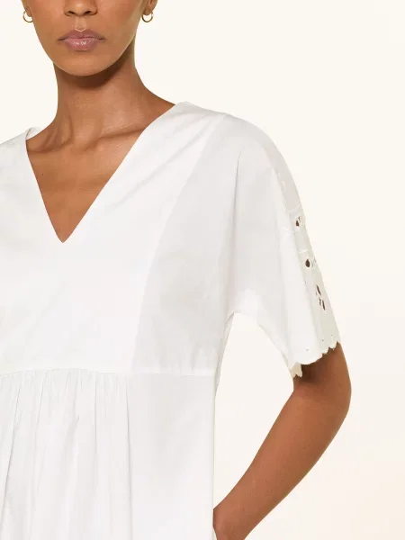 Weekend Max Mara Šaty Tartufo Z Kombinace Materiálů bílá