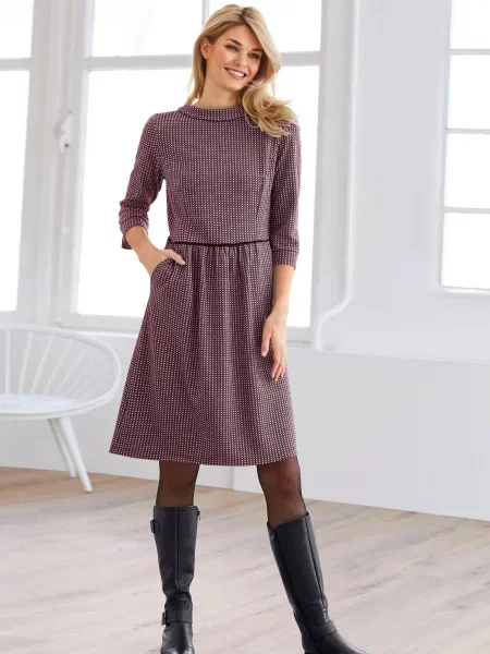 Heine Rochie roz pal negru